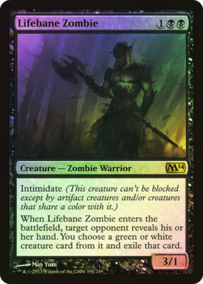 FOIL Lifebane Zombie ~  Magic 2014 [ Excellent ] [ Magic MTG ]