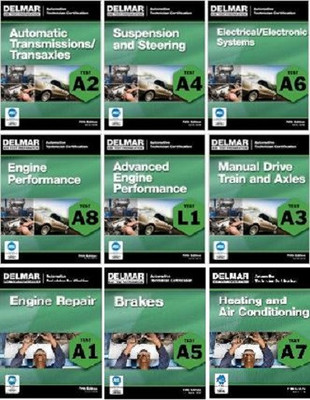 Delmar ASE Test Prep Exam Manual Automotive A1 A2 A3 A4 A5 A6 A7 A8 L1 9 Vol Set