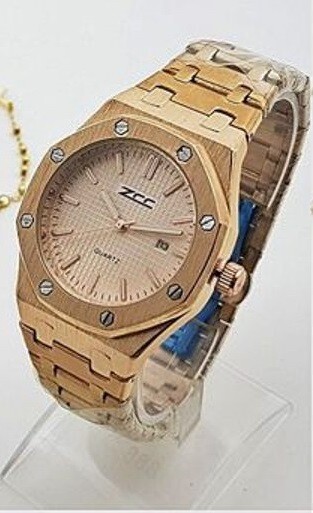 Orologio Polso ZCC 1067 Uomo Quarzo Data Elegante Rosa Quad Rosa lac