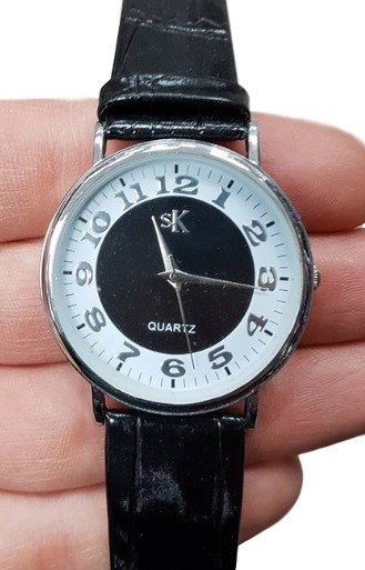 Orologio Da Polso Sk Unisex Analogico Quarzo Moderno Fashion Casual Nero lac