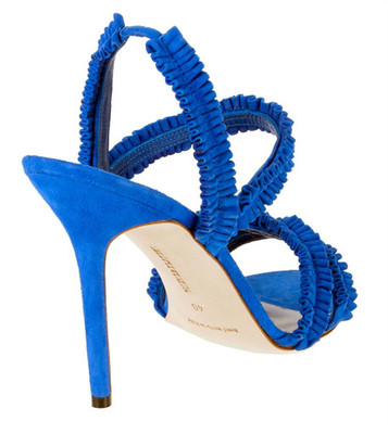 Pre-owned Manolo Blahnik $895  Royal Blue Suede Suplizia Strappy Bb Sandals Shoes 40.5