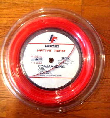 Laserfibre Native Team Tennis String Reel - 16 Gauge - Red