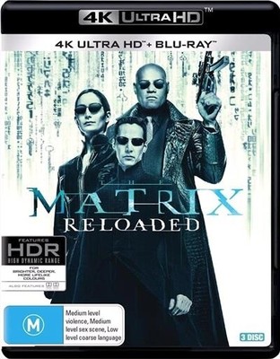 THE MATRIX RELOADED (4K UHD / BLU-RAY) (2003) [NEW 4K BLURAY]