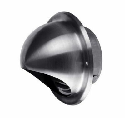 Brushed Stainless Steel Cowl 160mm / Metal Bull Nose / Duct Exhaust Supply Valve