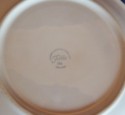 Set of 4 Fiesta Fiestaware White Dinner Plates, 10-1/2