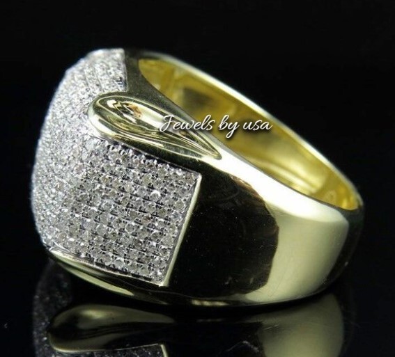 Pre-owned Nsg Flooded Iced Men's D/vvs Moissanite Bold Rapper Charm Ring-free Gift Silver In White