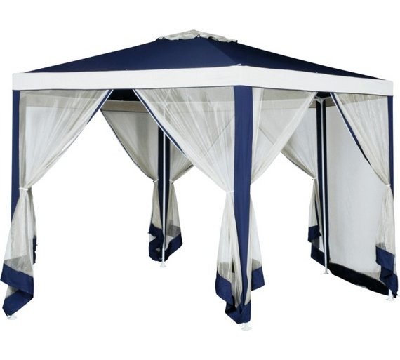 HOME 4m Hexagonal Garden Gazebo with Side Panels | in ...