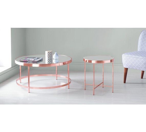 Used, Argos Rose gold copper coffee table  for sale  Arnold