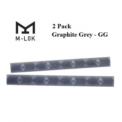 Ergo M-LOK WedgeLok 4-Slot MLOK Rail Handguard Covers -Graphite Grey -2 Pack NEW