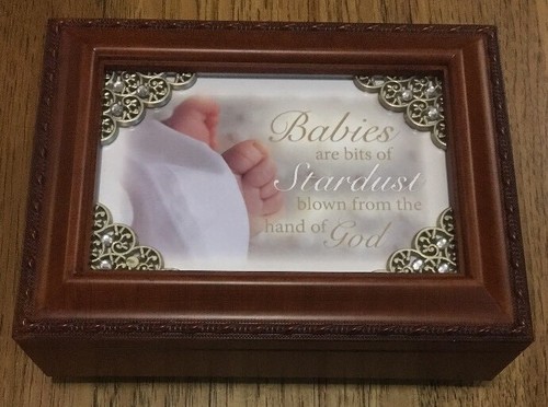 Brand New Baby Music Box Keepsake- Insert Photo- Plays Jesus Loves Me