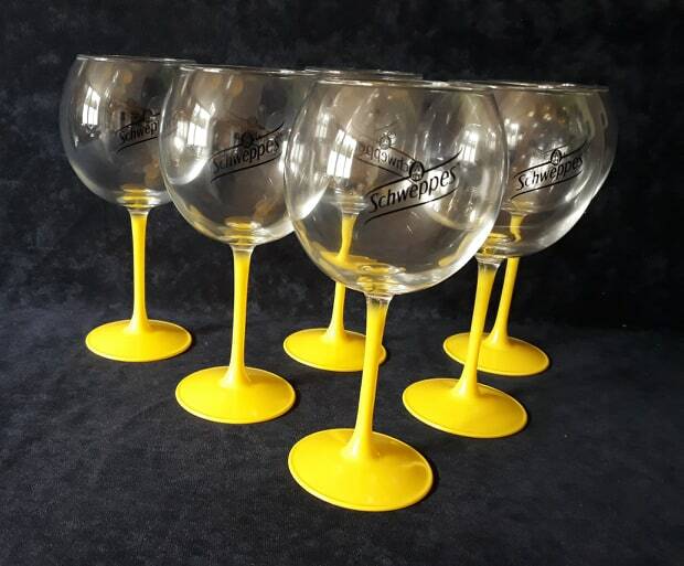  6 Verres Schweppe'S Ou Schweppes NÂ°1 Neufs  New Serie Comme Dans La Pub 
