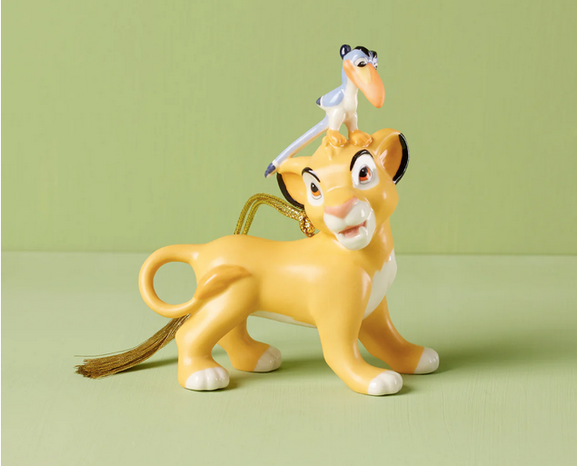 Lenox Lion King Simba & Zazu Christmas Ornament New 870659