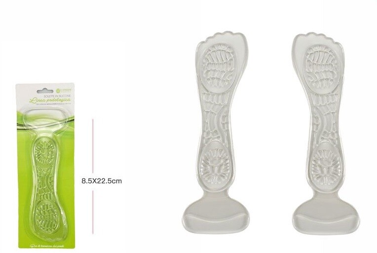 Coppia Solette Gel Silicone Morbido Cura Protezione Sottopiede Piedi 64428 dfh