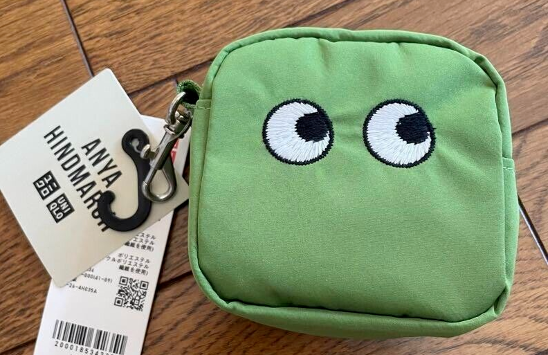 Uniqlo x Anya Hindmarch collaboration packable bag green | eBay