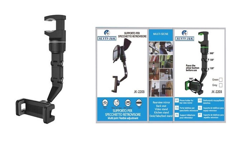 Staffa Supporto Per Specchietto Retrovisore Auto Smartphone cir