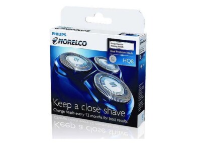 Philips Norelco HQ8 Replacement Men's Electric Shaver Heads with Dual Blades USA