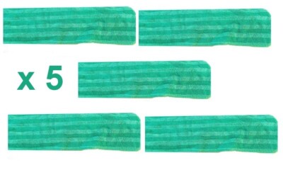 (5-Pack) 18'' x 5'' Micromax Select Microfiber Wet Mop, Green - FREE SHIPPING