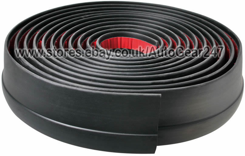 61mm x 5m Car Body Black Rubber Bumper Moulding Detailing Protector