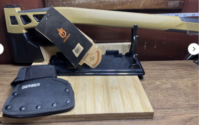 GERBER BUSHCRAFT AXE COYOTE FULL SIZE CAMPING SURVIVAL AXE #31-003774