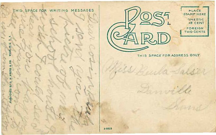 Postcard Jefferson School, Enid, Oklahoma - circa 1910