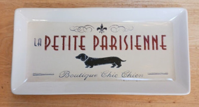 M Studio Magenta Early Rae Dunn? Dachshund Food Tray La Petite Parisienne Chic