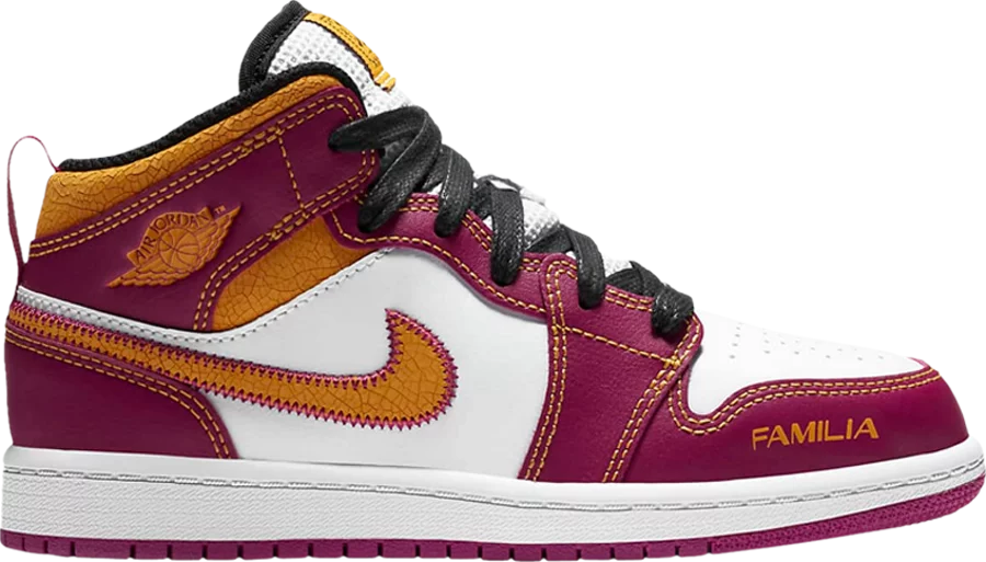

Nike Air Jordan 1 Mid PS Día de Muertos Белый цветок кактуса, золото DC0499-100 13C, Air Jordan 1 Mid