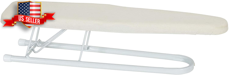 Ing Board, 4.5"x20" Surface, Natural Cover, White Finish