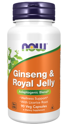 Now Foods Ginseng Royal Jelly, 90 растительных капсул