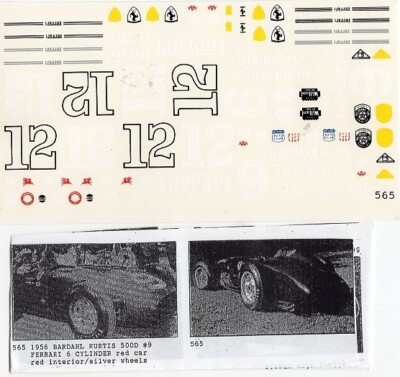 Fred Cady #565 90 1958 Scarab Mk 1 decal