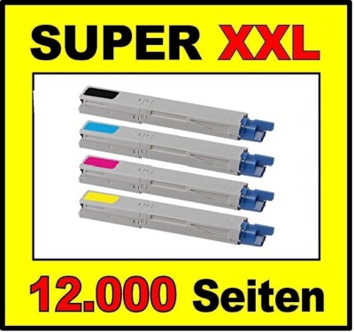 4 x Jumbo Toner for OKI MC351dn MC352dn MC361dn MC362dn like 4 x Jumbo Toner for OKI MC351dn MC352dn MC361dn MC362dn like