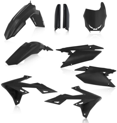Acerbis 2686550001 Full Plastic Kit - Black Front | Rear | Side 26865-50001