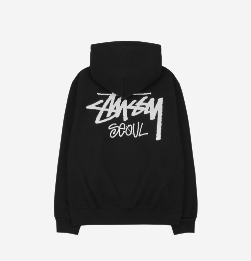 Pre-owned Stussy 2024  Stock Seoul Hood Black, 100% Authentic