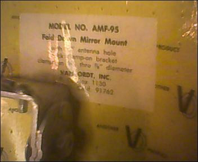 VAN ORDT AMF-95 CB Ham radio fold down mirror mount bracket