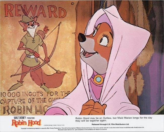 Walt Disney Robin Hood 8x10 Lobby Card Artwork Maid Marian By Robin Posterのebay公認海外通販 セカイモン