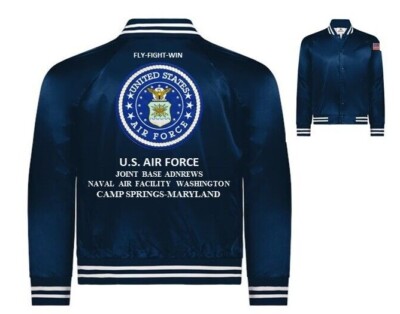 JOINT BASE ANDREWS-AIR FACILITY WASHINGTON* EMBROIDERED SATIN JACKET(BACK ONLY)