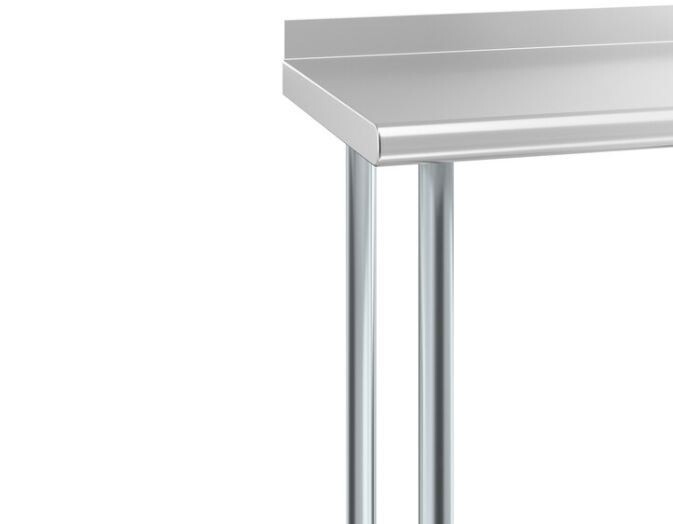 24"W x 72"L Stainless Steel Prep and Work Restaurant Table with Backsplash