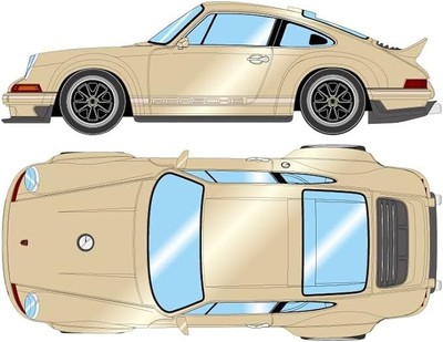 Make up EIDOLON 1/18 Porsche Singer 911 DLS 2022 EML018F Light Gold