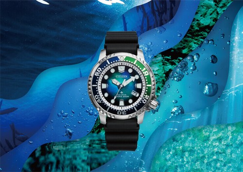 Pre-owned Citizen Bn0166-01l Promaster Diver Polyurethane Spherical Mineral Crystal