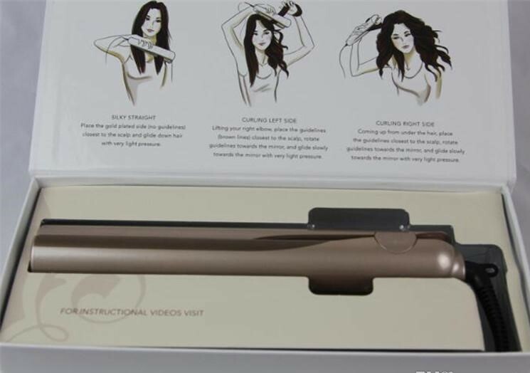 Tyme Iron 2 in 1 Hair Straightening Curling Gold Plated Titanium