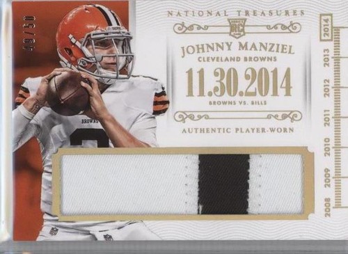 2014 Panini National Treasures Johnny Manziel #TM-JM