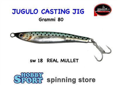 MOLIX JUGULO CASTING 80 GR COLORE SW 18 REAL MULLET   SPINNING MARE