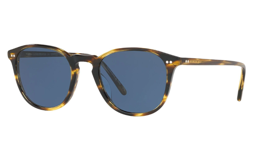 Pre-owned Oliver Peoples Forman La Polarized Sun In Cocobolo Msrp$496 Dicaprio's Fav In Blue