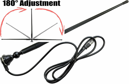 AntennaMastsRus - Marine Black AM-FM Rubber Ducky 15 Inch 15