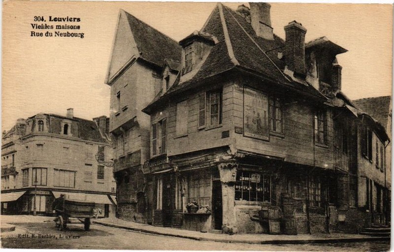 Cpa Louviers - Vieiles Maisons Rue Du Neubourg (181932)