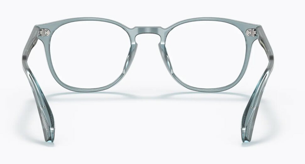 Pre-owned Oliver Peoples 0ov 5298u Finley Esq. (u) 1617 Washed Teal Unisex Eyeglasses In Clear