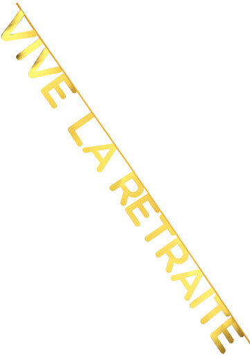 Guirlande Vive La Retraire Or 2,5m