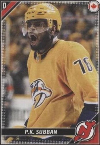 2019-20 Topps NHL Stickers - P. K. Subban #295