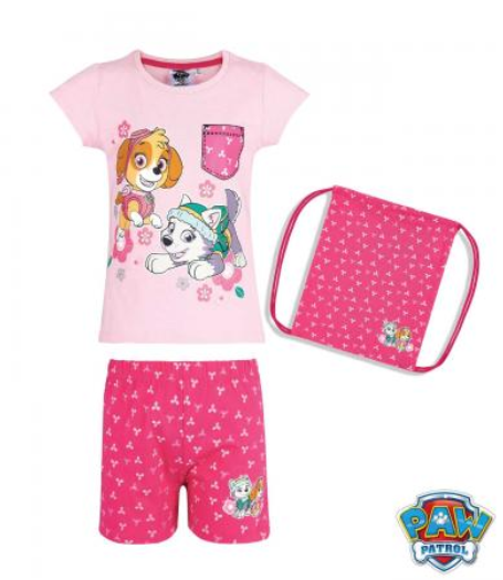 Disney Paw Patrol Shorty-Pyjama mit Beutel Jungs Mädchen