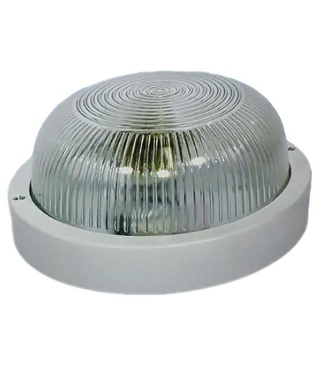 Applique Plafoniera Lampada Luce Esterno Garage Bianca Parete 100w 18.5cm idea