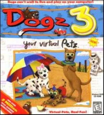 Dogz 3 PC CD raise dress play virtual desktop screen dog canine animal pet game!